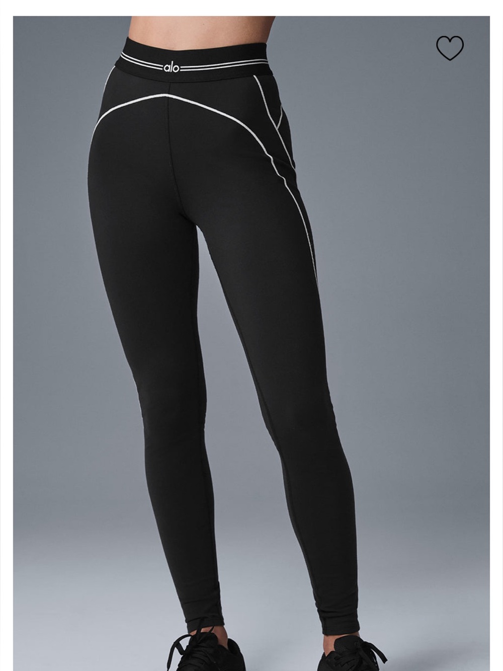 ALO Yoga Airbrush High Waist Heart throb Legging / Medium / BLACK N WHITE